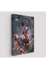Şabat'a Giden Cadılar, Luis Ricardo Falero Vision de Faust 1878 Vintage Kanvas Tablo-5285