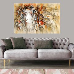 Dekoratif Baskı Pop Art Woman ( Kadın) Kanvas Tablo