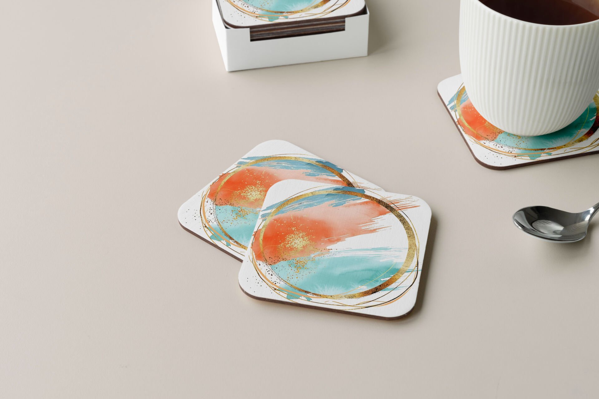 Dekoratif Bardak Altlığı Circle Design 167