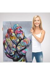 Punch Banksy Kanvas Tablo-5310