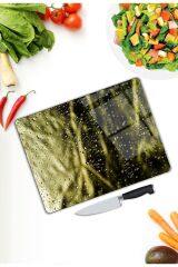 Su Damlacıkları | Cam Kesme Tahtası |  25 x 35 cm