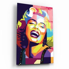 Marilyn Monroe Cam Tablo Özel Tasarım Ofis, Mutfak Çocuk Odası, Salon Dekorasyon