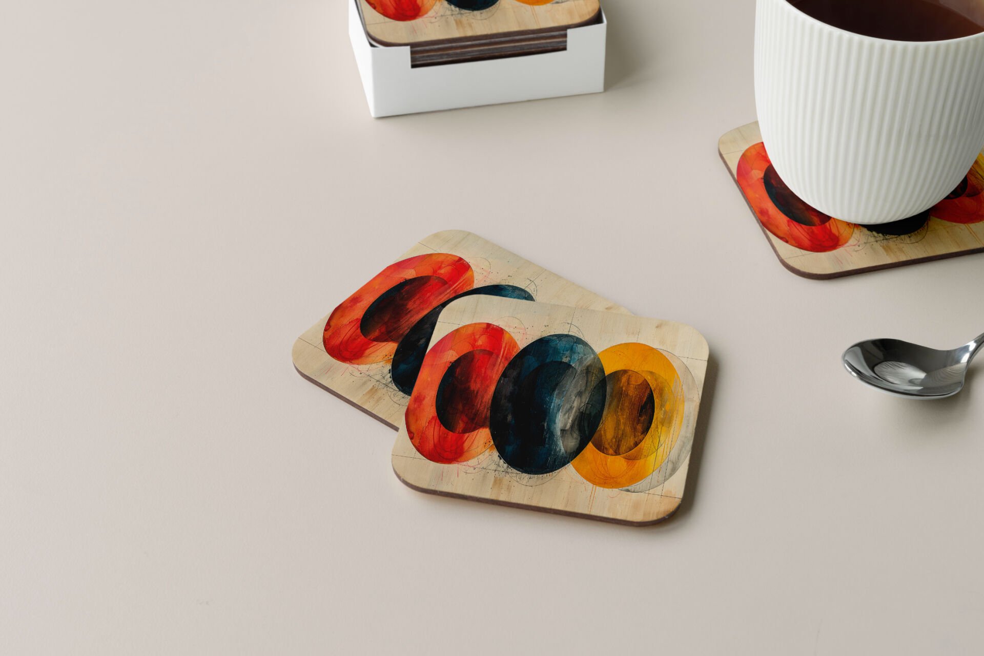 Dekoratif Bardak Altlığı Circle Design 183