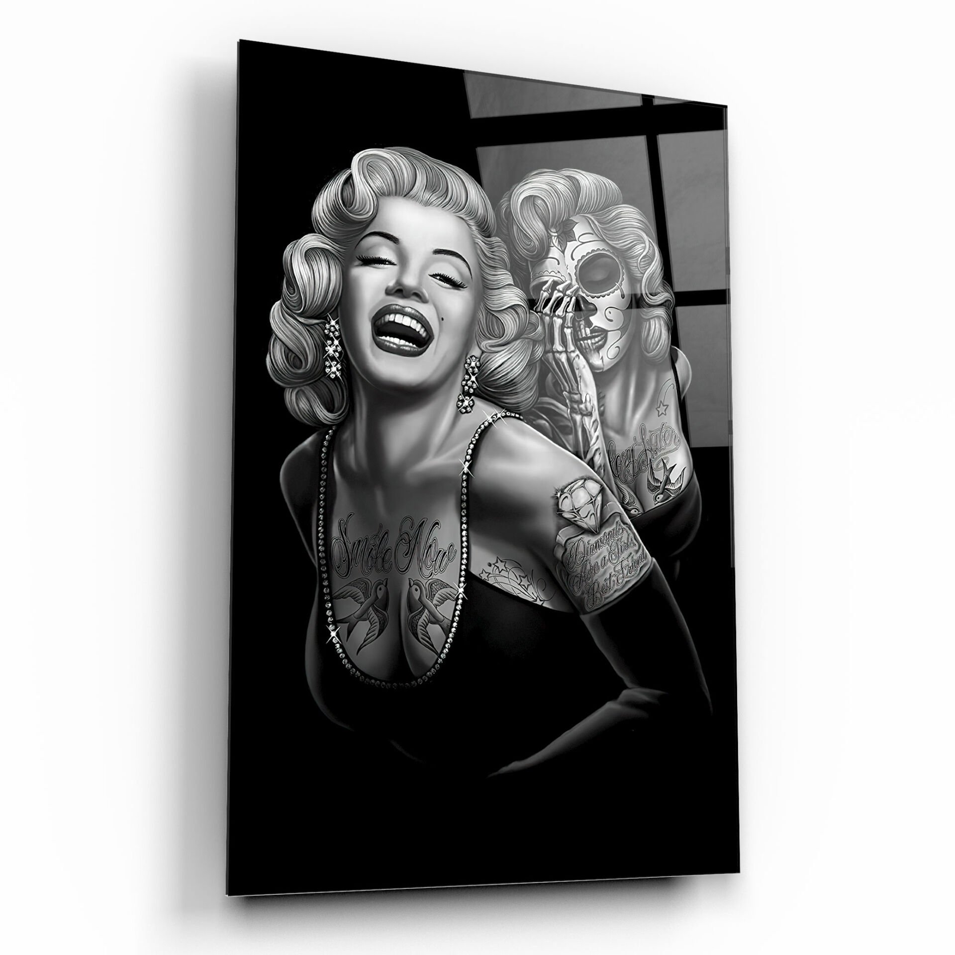 Marilyn Monroe Cam Tablo Özel Tasarım Ofis, Mutfak Çocuk Odası, Salon Dekorasyon