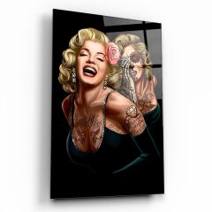 Marilyn Monroe Cam Tablo Özel Tasarım Ofis, Mutfak Çocuk Odası, Salon Dekorasyon
