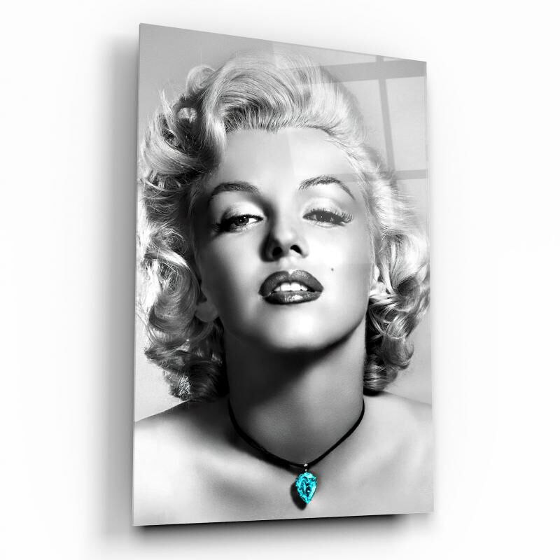 Marilyn Monroe Cam Tablo Özel Tasarım Ofis, Mutfak Çocuk Odası, Salon Dekorasyon