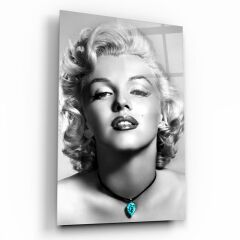 Marilyn Monroe Cam Tablo Özel Tasarım Ofis, Mutfak Çocuk Odası, Salon Dekorasyon