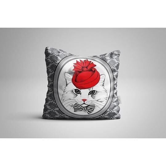 Dijital Baskılı Kırlent Kılıfı 4 Adet 43 x 43