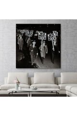 Bira İstiyoruz, Olağandışı 1931 Yasak Protesto Fotoğrafı Kanvas Tablo-5336
