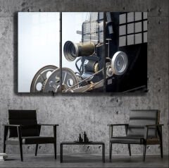 Ünlü Ressamlar ve Yapıtları Modern Yaşam Alanları İçin 3'lü Dikey Cam Tablo 241