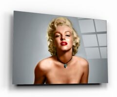 Marilyn Monroe Cam Tablo Özel Tasarım Ofis, Mutfak Çocuk Odası, Salon Dekorasyon