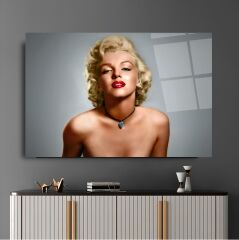 Marilyn Monroe Cam Tablo Özel Tasarım Ofis, Mutfak Çocuk Odası, Salon Dekorasyon
