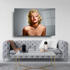 Marilyn Monroe Cam Tablo Özel Tasarım Ofis, Mutfak Çocuk Odası, Salon Dekorasyon