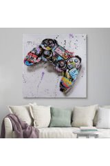 Joy Stick Graffiti Kanvas Duvar Tablosu, Banksy Sokak Graffiti Posteri-5345