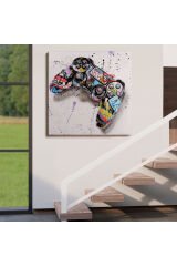 Joy Stick Graffiti Kanvas Duvar Tablosu, Banksy Sokak Graffiti Posteri-5345