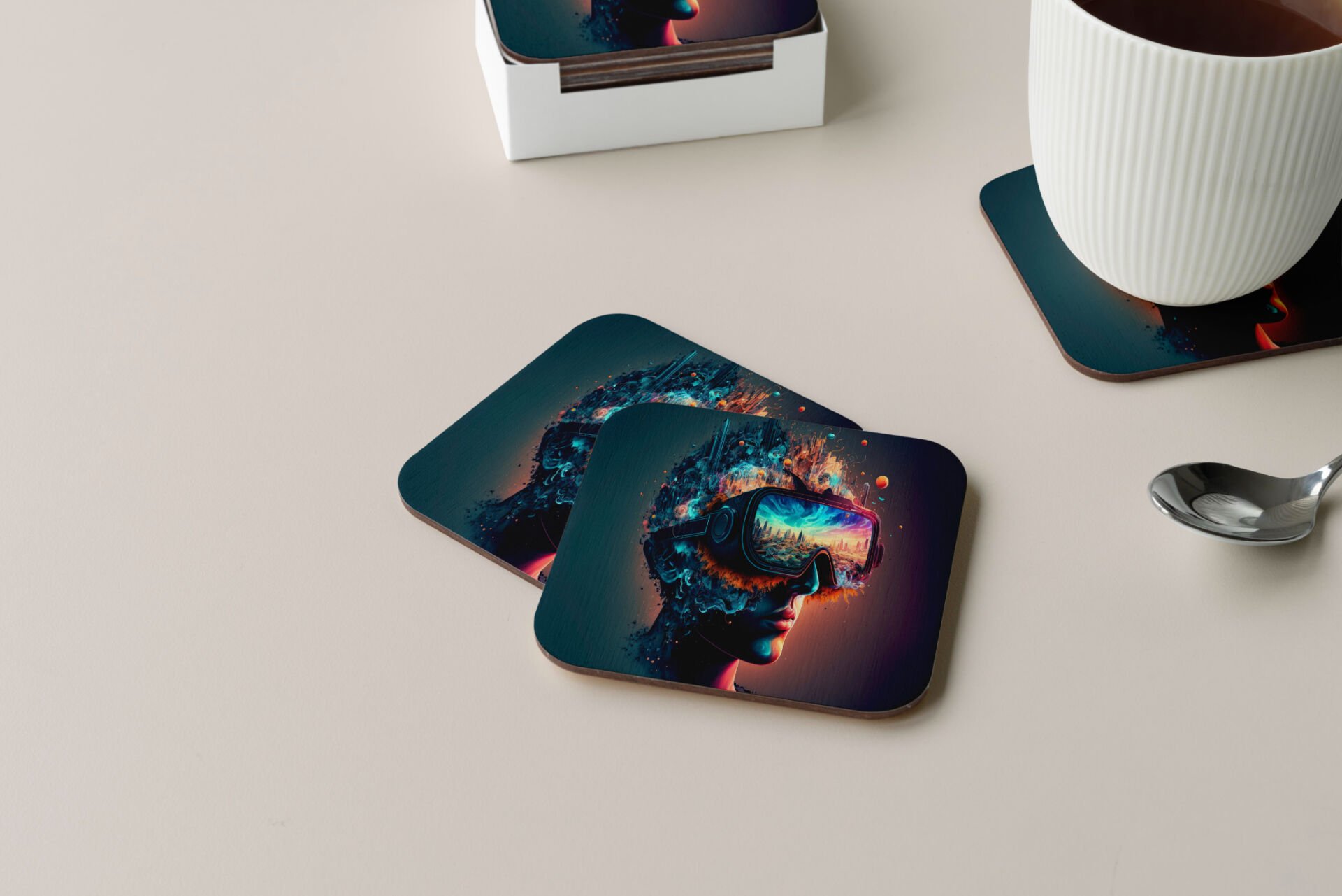 Dekoratif Bardak Altlığı Circle Design 212