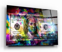 Neon Dolar Cam Tablo Özel Tasarım Ofis, Mutfak Çocuk Odası, Salon Dekorasyon