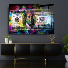 Neon Dolar Cam Tablo Özel Tasarım Ofis, Mutfak Çocuk Odası, Salon Dekorasyon