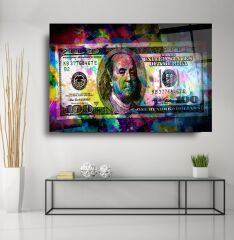 Neon Dolar Cam Tablo Özel Tasarım Ofis, Mutfak Çocuk Odası, Salon Dekorasyon