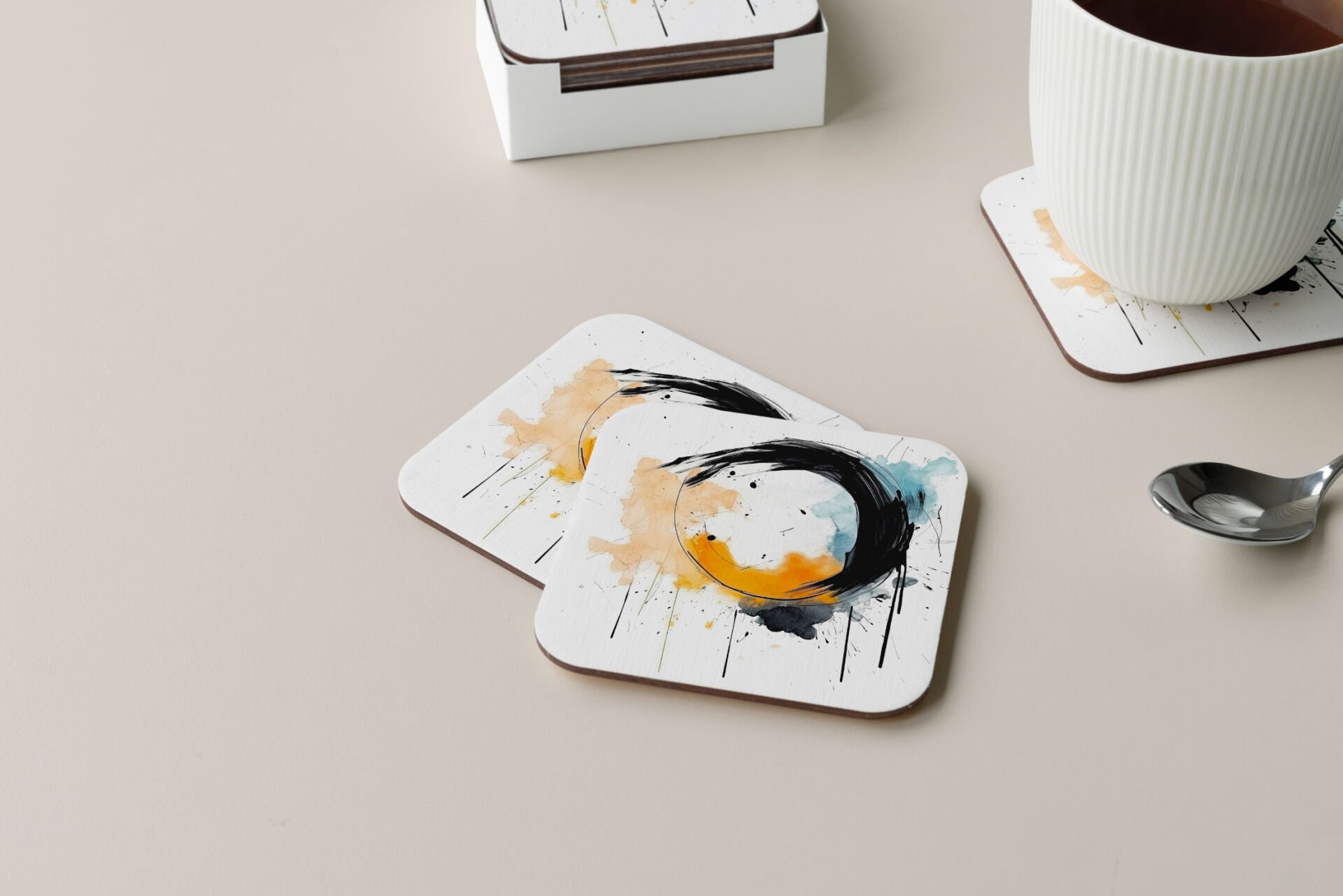 Dekoratif Bardak Altlığı Circle Design 218