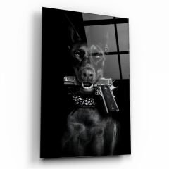 Köpek Cam Tablo Özel Tasarım Ofis, Mutfak Çocuk Odası, Salon Dekorasyon