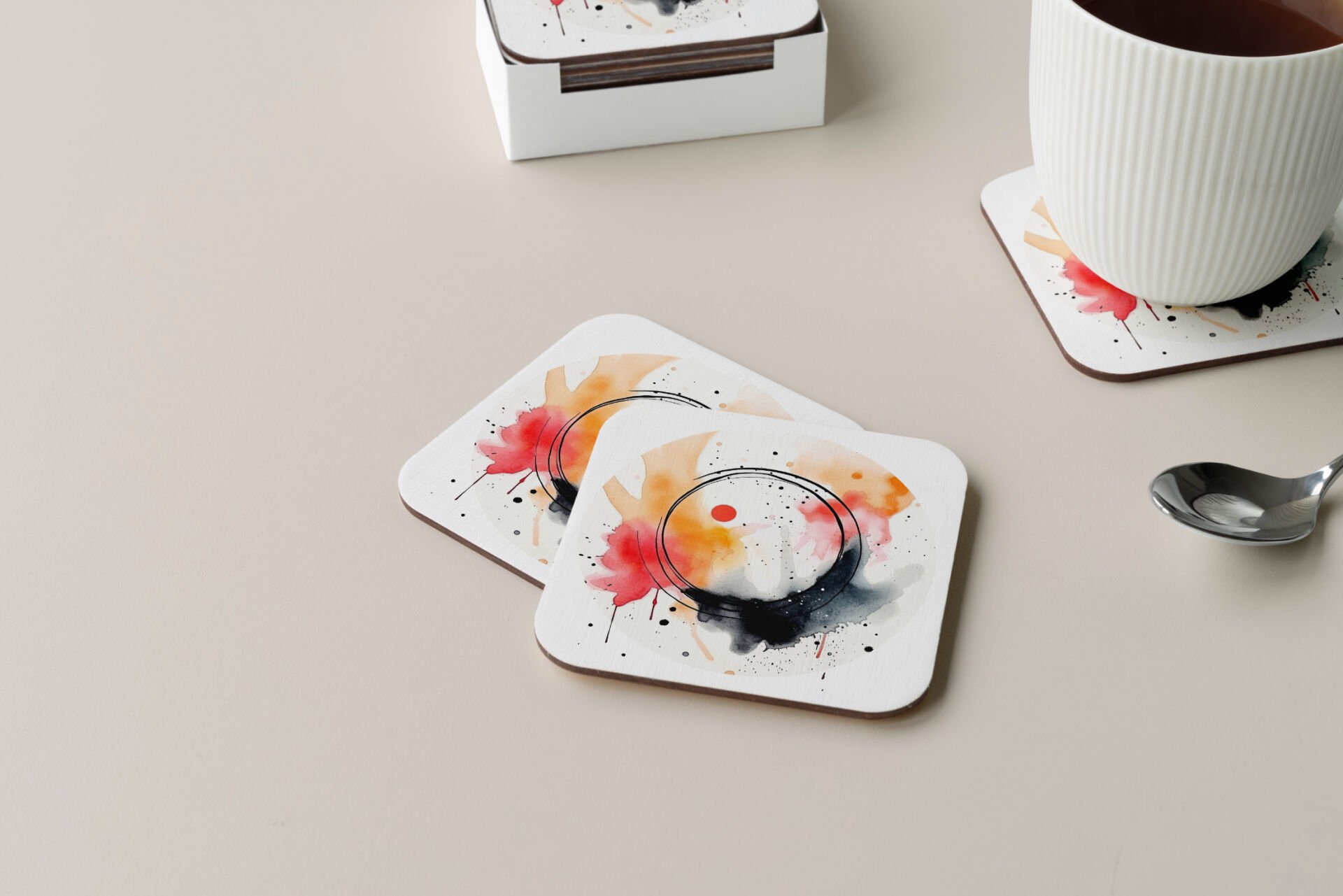 Dekoratif Bardak Altlığı Circle Design 224