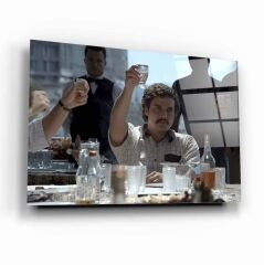 Pablo Escobar Narcos Cam Tablo Özel Tasarım Ofis, Mutfak Çocuk Odası, Salon Dekorasyon