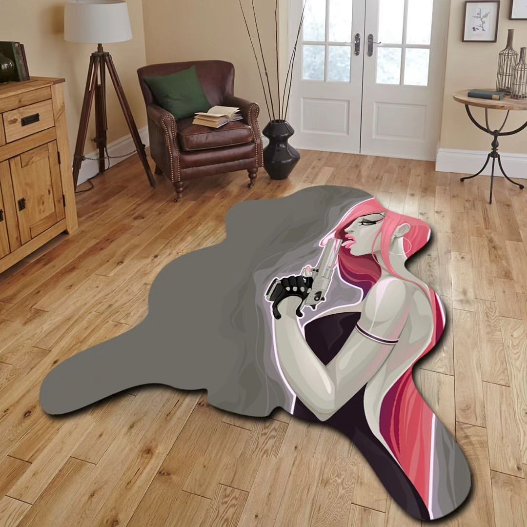 Dekoratif, 3D Baskılı  Özel Tasarım, Lazer Kesim, İnce, Kaymaz Taban Halı