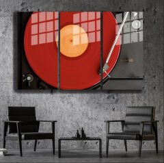 Ünlü Ressamlar ve Yapıtları Modern Yaşam Alanları İçin 3'lü Dikey Cam Tablo 269