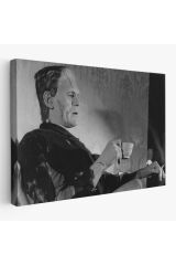 Frankenstein Remastered Tea and Cigarettes Korku Filmi Tablo, Boris Karloff Tablo-5369