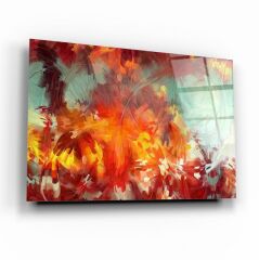 Soyut Yağlı Boya Cam Tablo Özel Tasarım Ofis, Mutfak Çocuk Odası, Salon Dekorasyon