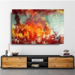 Soyut Yağlı Boya Cam Tablo Özel Tasarım Ofis, Mutfak Çocuk Odası, Salon Dekorasyon