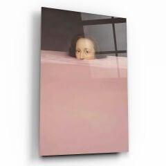 Boğulan Portre Cam Tablo Özel Tasarım Ofis, Mutfak Çocuk Odası, Salon Dekorasyon