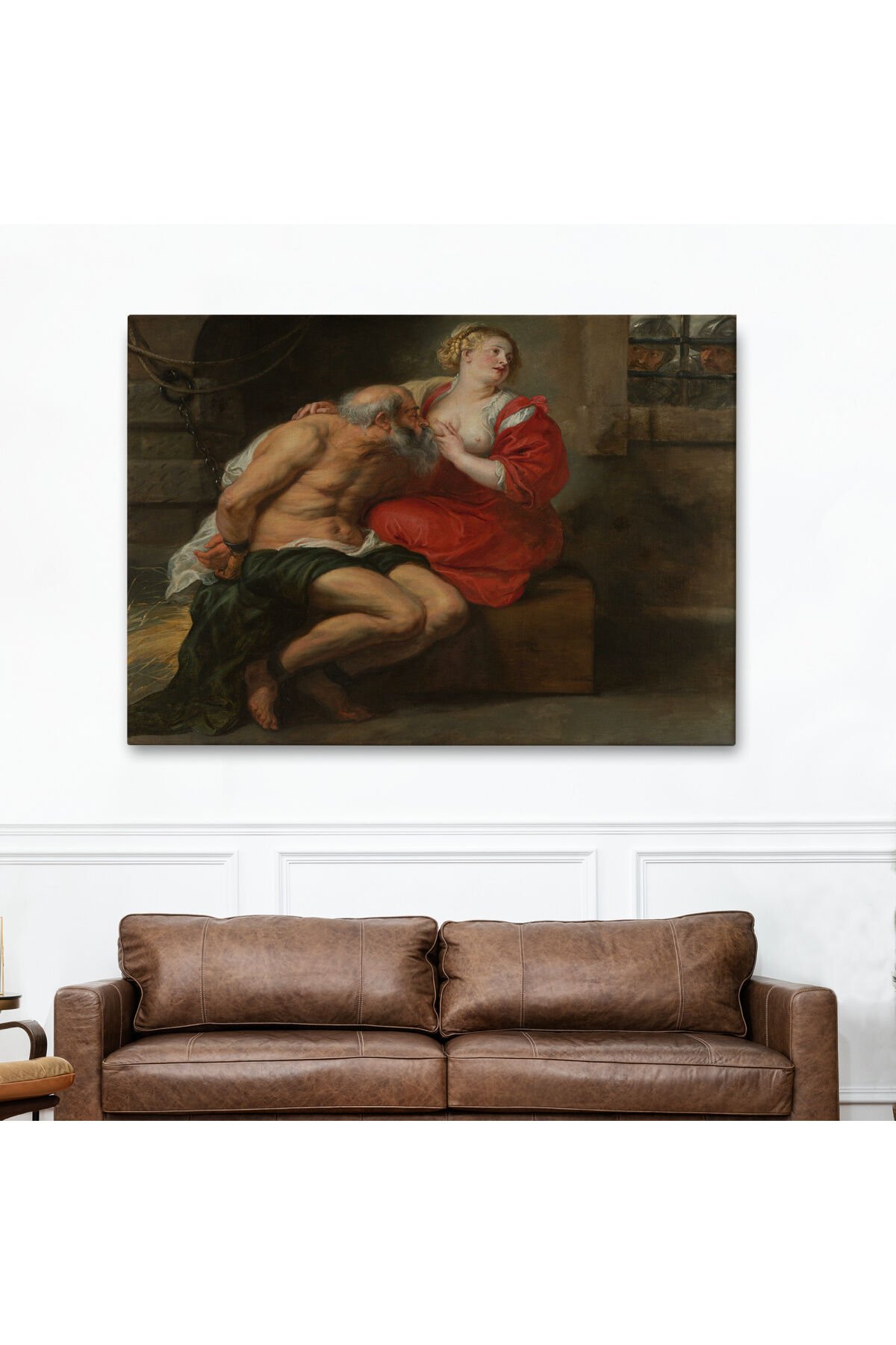Peter Paul Rubens Cimon ve Pero Kanvas Tablo, Çıplak Tablo, Giclee Duvar Sanatı-5377