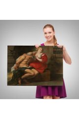 Peter Paul Rubens Cimon ve Pero Kanvas Tablo, Çıplak Tablo, Giclee Duvar Sanatı-5377