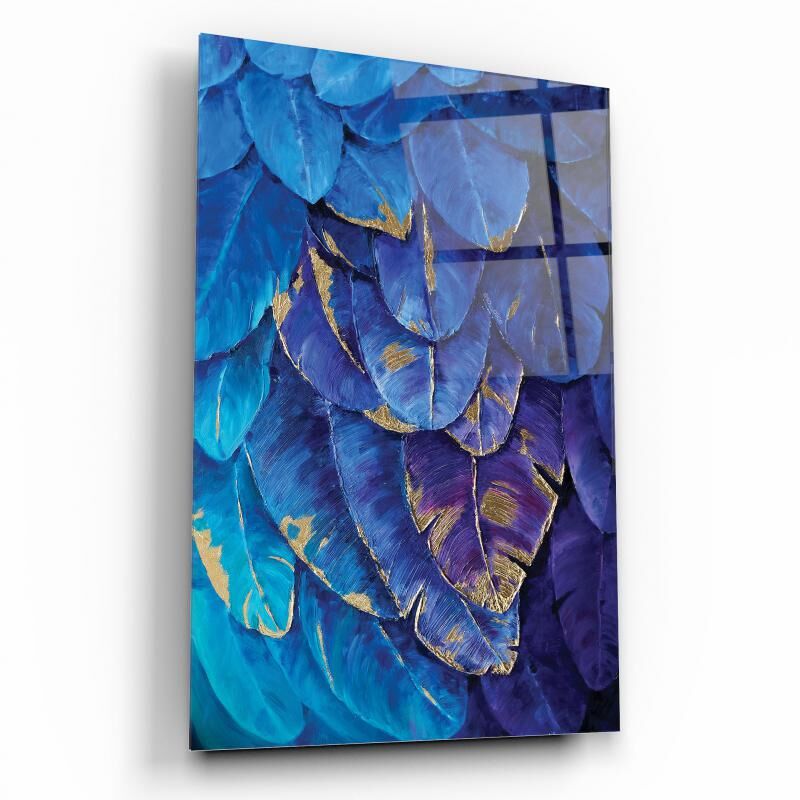 Mavi Tüyler  Cam Tablo Özel Tasarım Ofis, Mutfak Çocuk Odası, Salon Dekorasyon