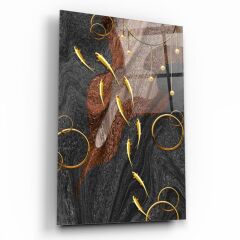 Soyut Balıklar Cam Tablo Özel Tasarım Ofis, Mutfak Çocuk Odası, Salon Dekorasyon