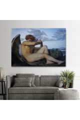 Alexandre Cabanel Fallen Angel's Eyes Kanvas Duvar Sanatı, Klasik Sanat Tablo-5385
