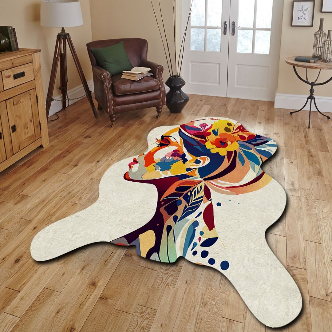 Dekoratif, 3D Baskılı  Özel Tasarım, Lazer Kesim, İnce, Kaymaz Taban Halı