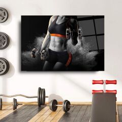 Fitness Cam Tablo Özel Tasarım Ofis, Mutfak Çocuk Odası, Salon Dekorasyon