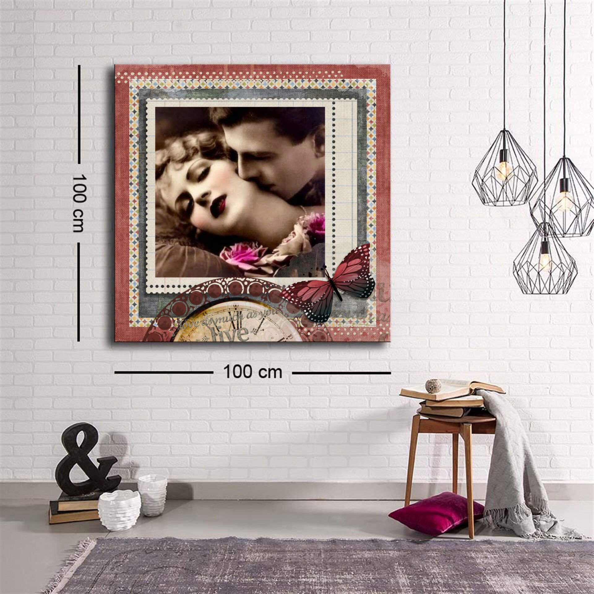 Dekoratif Baskı illüstrasyon Movie poster 2 Kare Kanvas Tablo