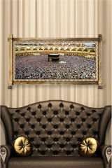 RUSTİK IŞIKLI Kabe Kanvas Rustik Tablo B