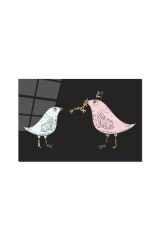 Antibakteriyel Cam Kesme Tahtası | Baskılı Kesim Tablası | 25 x 35 cm