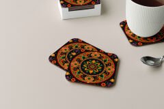 Dekoratif Bardak Altlığı Neon Desen 35