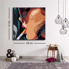 Dekoratif Baskı illüstrasyon Woman 9 Kanvas Tablo