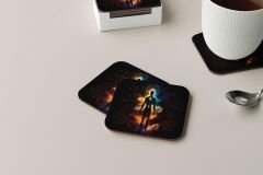Dekoratif Bardak Altlığı Neon Desen 42