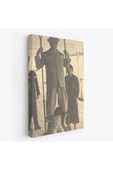 Atatürk Portre Tablosu Mustafa Kemal Atatürk Dikdörtgen Dekoratif Kanvas Tablo-FO-138