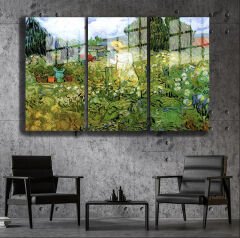 Ünlü Ressamlar ve Yapıtları Modern Yaşam Alanları İçin 3'lü Dikey Cam Tablo 315