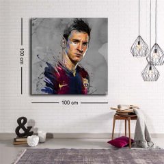 Dekoratif Baskı illüstrasyon Soccer player 2 Kanvas Tablo