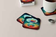 Dekoratif Bardak Altlığı Neon Desen 49